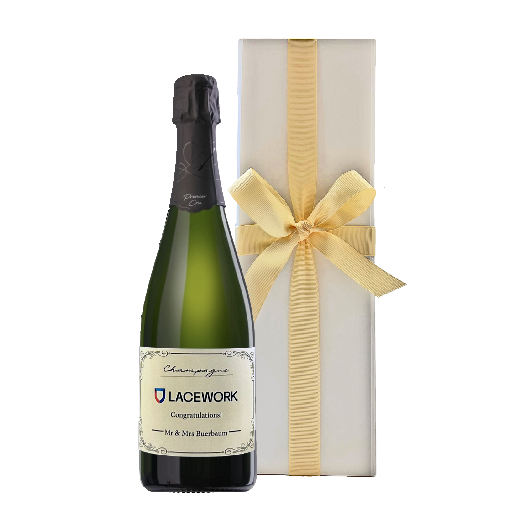 Branded Premier Cru Champagne by Champagne Autréau in White Gift Box