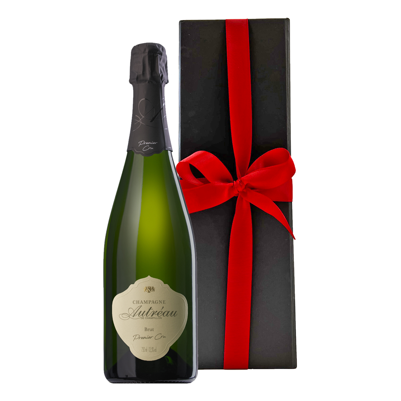 Branded Premier Cru Champagne by Champagne Autréau in Black Gift Box