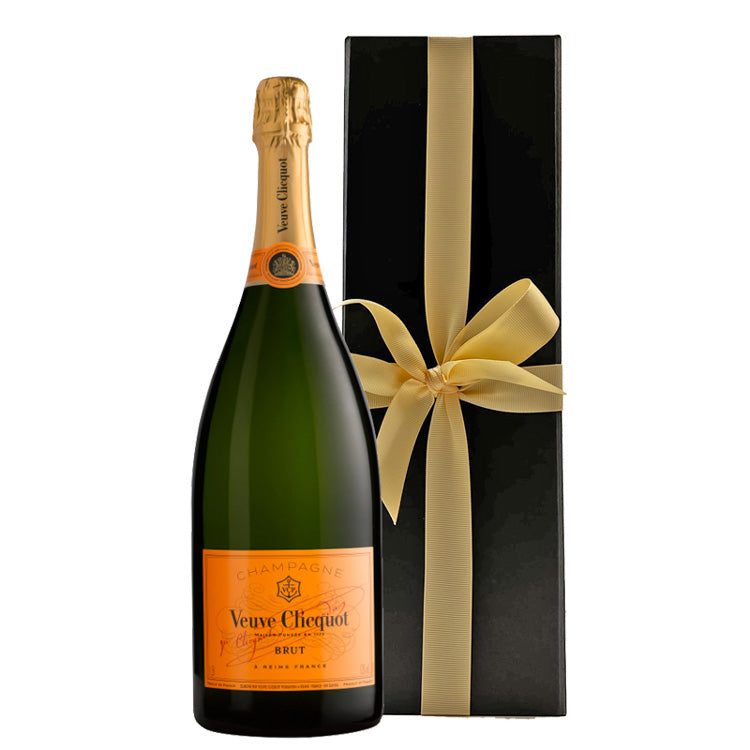 Veuve Clicquot Magnum - Yellow Label Brut Champagne in Black Presentation Box - The Fulham Wine Company