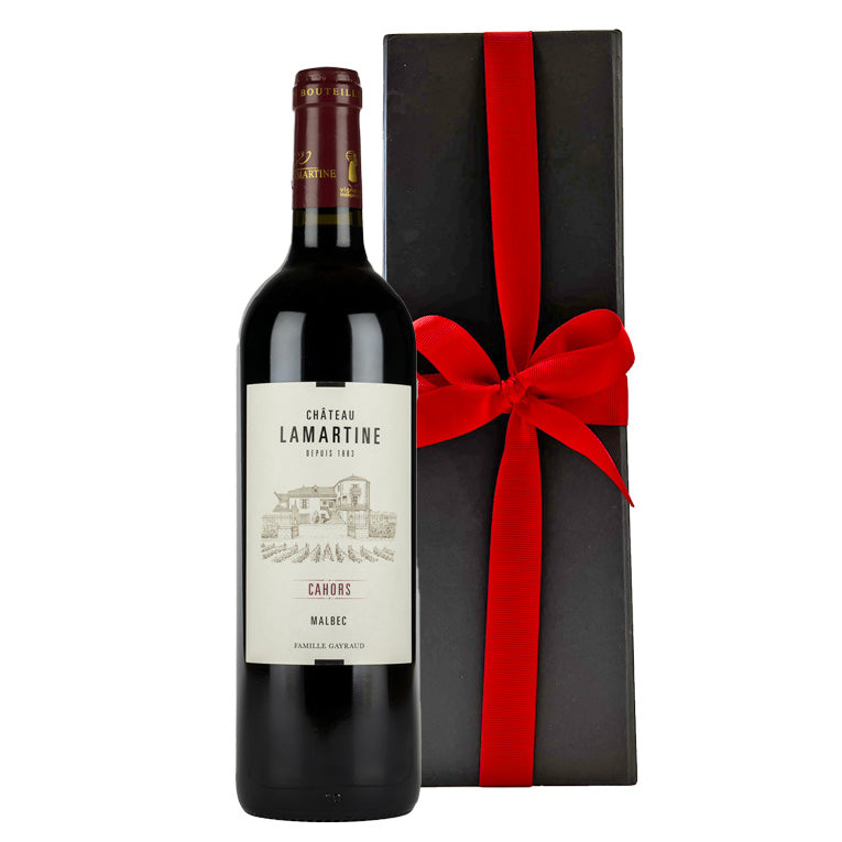 Château Lamartine Cahors Malbec in Black Gift Box