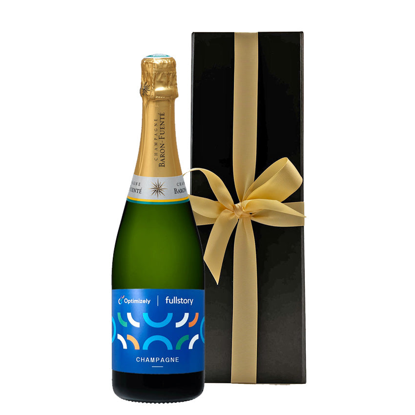 Branded Classic Cuvée Champagne in Black Gift Box