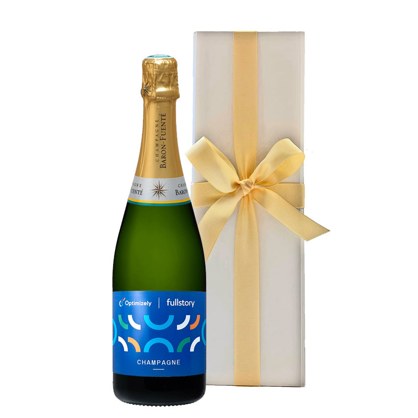 Branded Classic Cuvée Champagne in White Gift Box